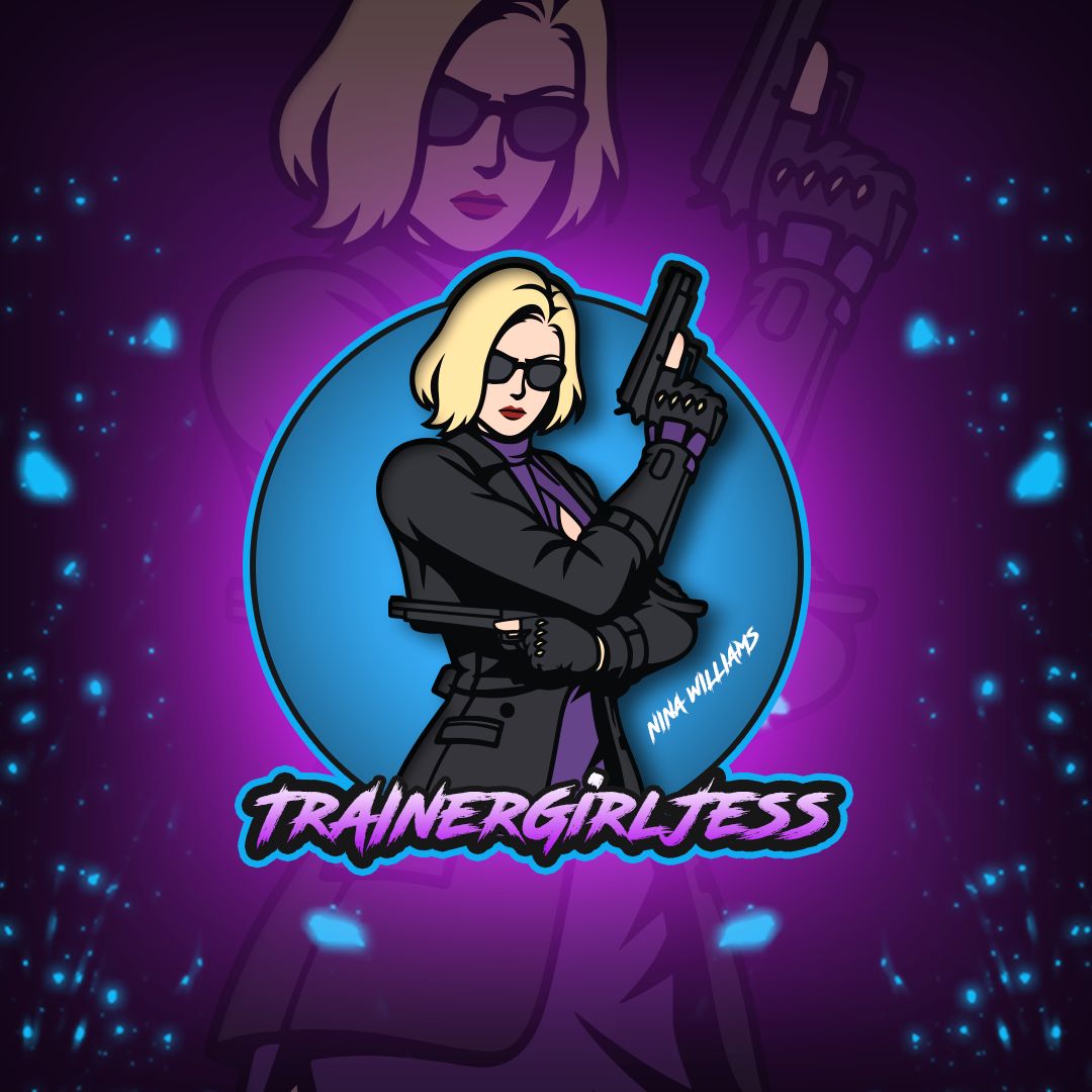 TrainerGirlJess Nina Williams Tekken mascot logo