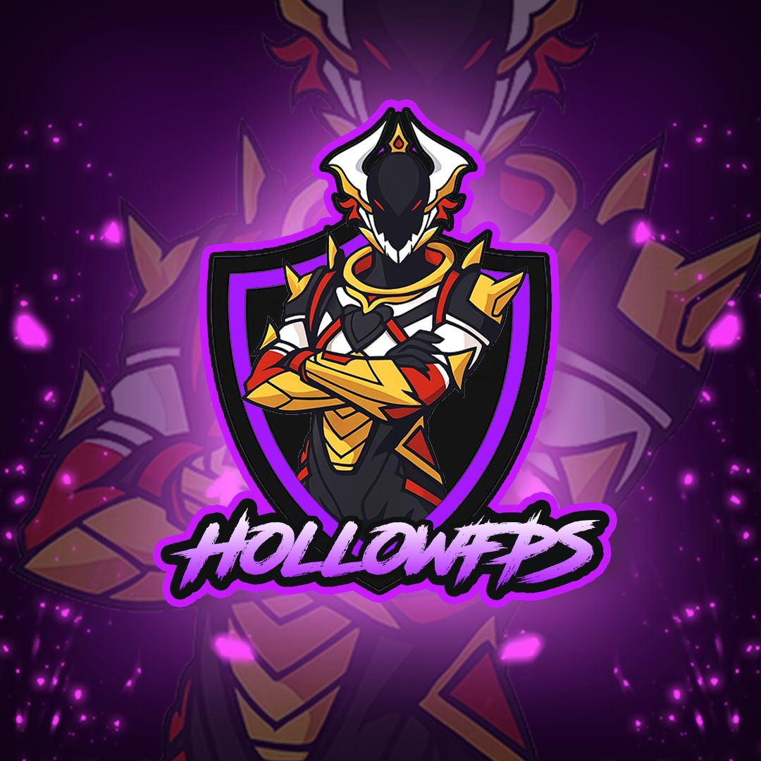 HollowFPS dark knight shield mascot logo