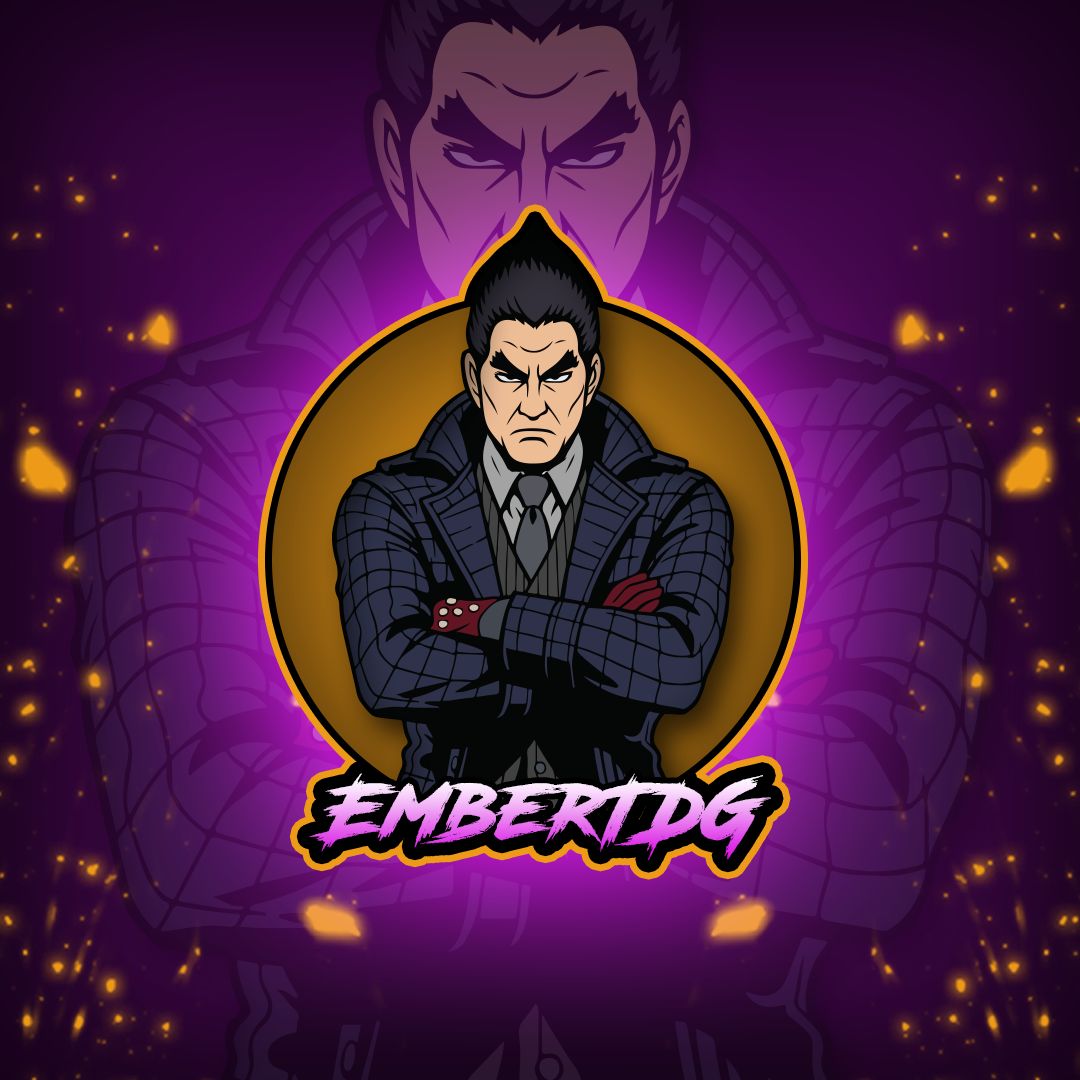EmbertDG Tekken Kazuya mascot logo