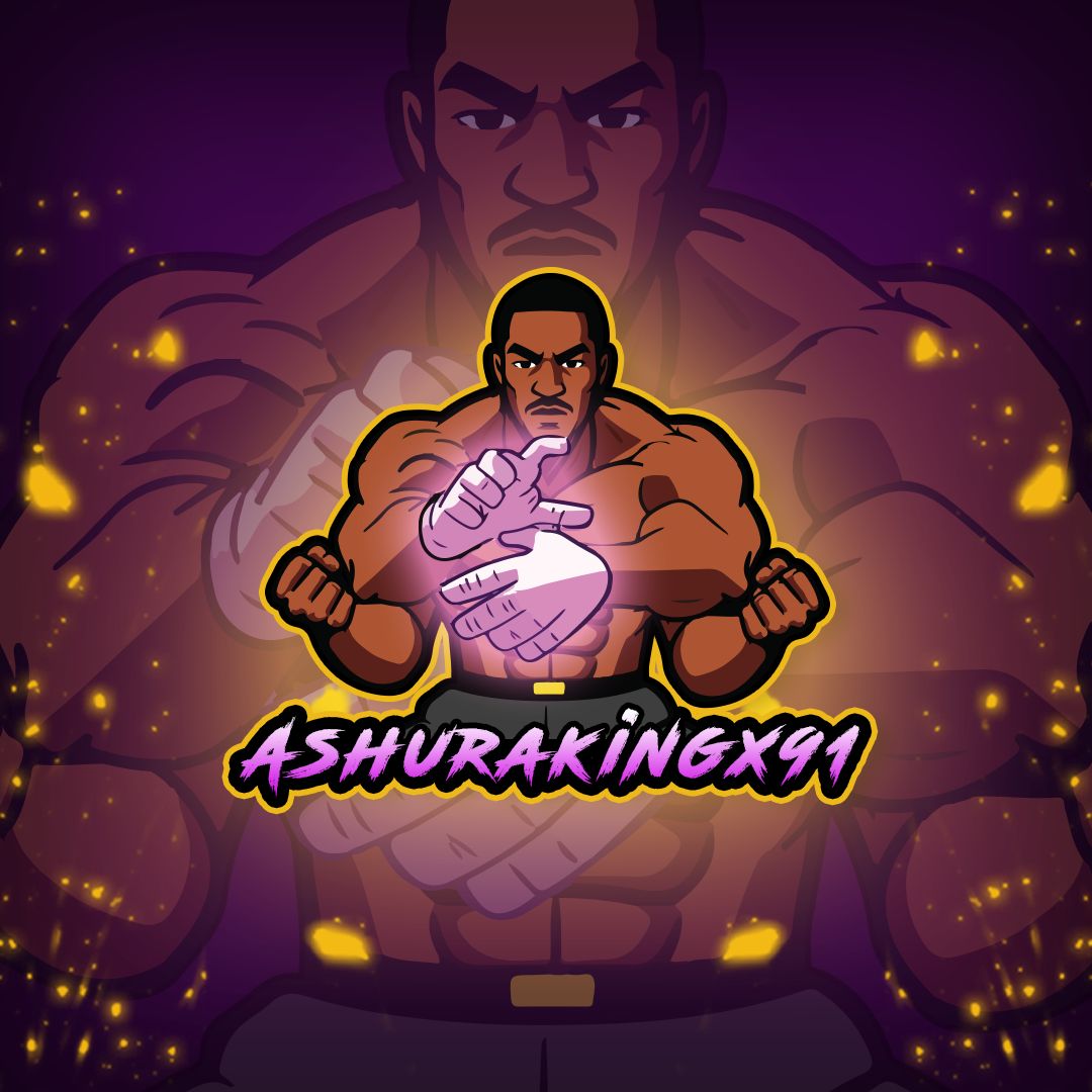 AshuraKingx91 boxer fighter mascot logo